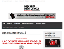 Tablet Screenshot of meritocratia.ro